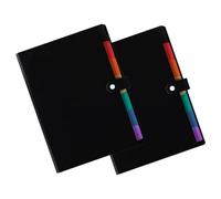 ZUNOXAZ 2Pcs Expandable Plastic File Folder Handheld Accordion Organizer with Multi Design for Documents Bills Contracts Tax Papers Home Office Storage