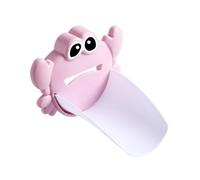 ZUNOXAZ 2pcs Faucet Extender Crab Shape Safe Tap Protector for Bathroom Kitchen Cartoon Design with Rounded Edges Easy Install for Hand Washing Blue Pink