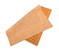 ZUNOXAZ 2pcs Foldable Go Game Board Dual Sided PU Leather Chessboard Portable Lightweight Convenient Chess Game Accessory for Travel and Home Use Random Color
