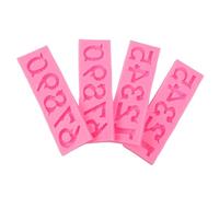 ZUNOXAZ 2pcs Food Grade Silicone Number Molds Embossed Cake Decorating Mold for DIY Chocolate Candy Polymer Clay Craft Projects Family Friendly