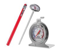 ZUNOXAZ 2pcs Instant Read Meat Thermometer with Stainless Steel Probe Precise Bbq Temperature Gauge for Grilling Cooking Oven Use Heat Resistant Kitchen Thermometer for Turkey Beef Coffee