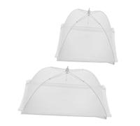 ZUNOXAZ 2pcs Kitchen Food Protecting Covers Mesh Design Food Cover Net for Table Use Removable Washable Fly Protector for Home and Restaurant Square Rectangle