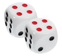 ZUNOXAZ 2pcs Large Rounded Corner Resin Dice Game Props for Board Game Dices for Entertainment Party Supplies