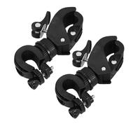 ZUNOXAZ 2pcs Lightweight Cane and Crutch Holder for Elderly Walker and Electric Scooter, Black Plastic and Metal Mobility Aid Accessory Enhancing Mobility for Wheelchair Users