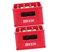 ZUNOXAZ 2pcs Magnetic Beer Bottle Opener Portable Party Bottle Cap Opener Compact Red Box Shaped Design for Easy The Go Use
