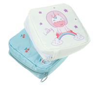 ZUNOXAZ 2Pcs Menstrual Pad Pouch Portable Sanitary Napkin Bag Organizer with Zipper for Women Small Storage Bag for Period Pads and Personal Items Random Color