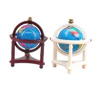 ZUNOXAZ 2pcs Miniature Globe Model White Tiny Earth Decoration for Dollhouse Furniture DIY Mini Globe for Study Collectors
