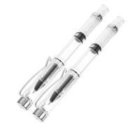 ZUNOXAZ 2Pcs Piston Filling Ink Pen Fine Tip Smooth Writing Calligraphy Pens for Students Office Home Business Signature and Drawing Use