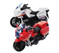 ZUNOXAZ 2Pcs Plastic Motorcycle Pull Back Racing Cars for Boys Outdoor Playthings Energy-saving No Battery Design Fun Simulation Motorbike