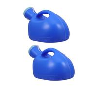 ZUNOXAZ 2pcs Portable Mens Urinal Bottles Blue Spillproof Travel Pee Collection Containers with Screw Lids Lightweight and Easy to Clean Bedside Pee Bottles for Camping and Night Use
