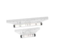 ZUNOXAZ 2PCS Portable Plastic Rolling Parallel Rulers for Students and Professionals Transparent Drawing Measuring Tools for Circles Arcs Angles and Lines Lightweight Design for Office