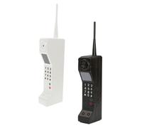 ZUNOXAZ 2pcs Retro Brick Cell Phone Prop Vintage Old Telephone Fake Mobile Phone Ornament Iron Statue for Party Home Decor Living Display