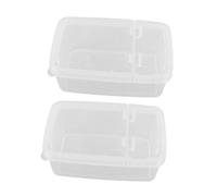 ZUNOXAZ 2pcs Reusable Cheese Storage Containers with Sealed Lids for Fridge Organization Clear Compact Butter Boxes for Fresh-keeping and Sliced Food Storage