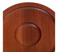 ZUNOXAZ 2Pcs Rotary Whiskey Cup Coasters Anti-skid Round Drink Mats for Whisky Glasses Beer Mugs Home Cup Pads with Smooth Spin Base Elegant Redwood Finish