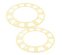 ZUNOXAZ 2pcs Round Acrylic Clock Dial with Mirrored Finish for Resin Art DIY Crafts Arabic Numerals Scratch Resistant Wall Decoration for Living and Modern Home