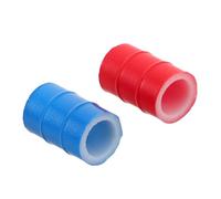 ZUNOXAZ 2pcs Scale Miniature Oil Barrel Models Blue and Red for Dollhouse Scene Ornaments DIY Fairy Garden Scenery Props Compact Lightweight Micro Landscape Decorations