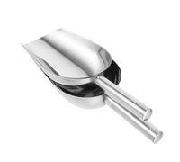 ZUNOXAZ 2pcs Stainless Steel Ice Scoop with Smooth Edges Multifunctional Kitchen Scooper for Flour Grain Ice Cubes Pet Food and Popcorn