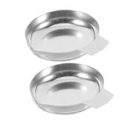 ZUNOXAZ 2pcs Stainless Steel Weighing Trays for Precise Jewelry and Food Measurements Reusable Store Weighing Pans for Rhinestones Powder Scale Pans for Accurate Electronic Scale Use
