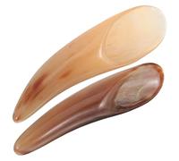 ZUNOXAZ 2Pcs Thick Horn Gua Sha Tool Set for Neck and Massage Portable Wear-Resistant Scraping Tools for Daily Use for Home and Travel