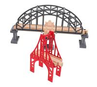 ZUNOXAZ 2pcs Train Track Bridge Replacement Sturdy Railway Accessories for DIY Layouts Expandable Family Play Pretend Learning Model
