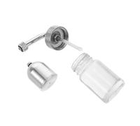 ZUNOXAZ 2pcs Transparent Glass Airbrush Bottles with Secure Lids for Smooth Oxygen Flow Refillable Paint Jars for Airbrush Painting Pigment Mixing and Liquid Dispensing