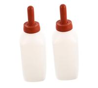 ZUNOXAZ 2pcs Upright Calf Milk Bottles with Soft Rubber Nipples for Newborn Goats Sheep Feeding Farm Animal Nursing Equipment Space Saving Milk Pots for Small to Farms