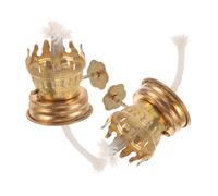 ZUNOXAZ 2pcs Vintage Metal Kerosene Oil Lamp Base Regulator Wick Holder Accessory for Retro Oil Lamps Easy Installation for Home and Camping Ambiance