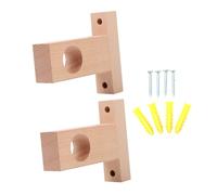 ZUNOXAZ 2pcs Wooden Curtain Rod Brackets Rod Support for Home and Bathroom Fine Craftsmanship Stylish Design Decorative and Practical Holder