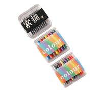 ZUNOXAZ 3 Boxes Miniature Colorful Crayons for Dollhouse Landscape with Rainbow Color Pencils Wax Crayon Models for DIY Painting and Micro Decoration