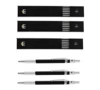 ZUNOXAZ 3 Sets Premium Metal Mechanical Engineering Pencils Graphite Refills Marking Tools for Woodworking Drafting Technical Drawing and Sketching