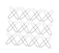 ZUNOXAZ 30 Pcs Large White Cloth Diaper Pins with Plastic Safety Lock Diaper Fasteners Multipurpose Safety Pins for Clothes and Fabric Use