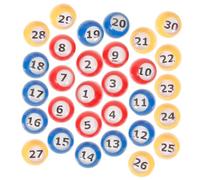 ZUNOXAZ 30pcs Multicolored Bingo Balls Numbered Lottery Spheres for Raffle Drawings and Games Fade-resistant Lightweight Balls with Large Print for Party Entertainment and Events