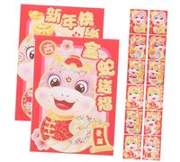 ZUNOXAZ 36pcs Chinese Year Envelopes Red Packets Snake Year Lucky Money Bags with Traditional Chinese Symbols for Spring Festival Wedding Birthday Giving