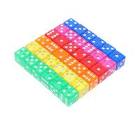 ZUNOXAZ 36pcs Rounded Corner Acrylic Dice Set Transparent Game Dice for Board Games Classroom Use Math Teaching Counting Educational Party Activities