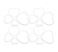 ZUNOXAZ 36pcs White Heart Shaped Plastic Rings for Macrame Dream Catcher DIY Crafts Sturdy Hoop Kit for Nursery Decor Wedding Wreaths Floral Wall Hanging Decoration