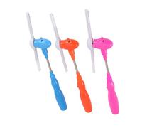 ZUNOXAZ 3pcs Colorful Rotary Music Sticks for Light-up Electric Music Bars in Red Pink Blue Plastic Lightweight Musical Glow Windmill for Boys and Battery Not Included Random Color