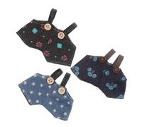 ZUNOXAZ 3pcs Doll Clothing Accessories Soft Denim Overalls for Plush Bears and Stuffed Animals Cute Striped Kawaii Outfits for Doll Dress-up and DIY Play