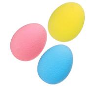 ZUNOXAZ 3Pcs Egg-Shaped Finger Massage Balls Silicone Hand Fitness Rollers for Muscle Relief and Stress Reduction Assorted Yellow Red Blue for Daily Exercise and Office Use
