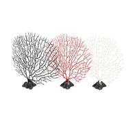 ZUNOXAZ 3Pcs Faux Coral Dish Ornaments Lightweight Decorative Sushi Plate Accents Creative Indoor Faux Plants for Japanese Food Presentation and Home Aquarium Display