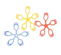 ZUNOXAZ 3Pcs Finger Strength Exerciser Hand Trainer Tension Trainer for Guitar Piano Home Workout Equipment Yellow Red Blue