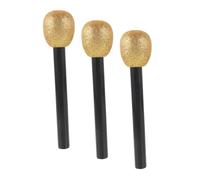 ZUNOXAZ 3pcs Glitter Fake Microphone Kids Toy Foam and Plastic Lightweight Easy to Hold Microphone Models for Children’s Birthdays and Dance Parties