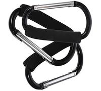 ZUNOXAZ 3Pcs Large Stroller Hooks Heavy Duty Carabiner Clips for Hanging Shopping Bags Diapers Household Items Durable Outdoor Pram Hangers Accessories for Parents