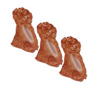 ZUNOXAZ 3pcs Lifelike Fake Meat Rib Models PVC Simulation Steak Props for Restaurant Hotel Museum Decor and Photography Use Realistic Food Plaything