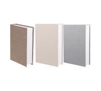 ZUNOXAZ 3pcs Linen Book Shaped Box Set Fake Book Storage Decorative Compartment Minimalist Shelf Stash for Home Coffee Table Living Room Display