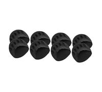 ZUNOXAZ 4 Pairs Women Toeless Toe Topper Socks Invisible High Heel Liner Half Socks Breathable Thin Forefoot Covers for Mules Sandals Spring Summer Black