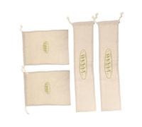 ZUNOXAZ 4 Pcs Reusable Bread Storage Bags Portable Drawstring Pouches for Homemade Bread Nonstick Food Holder Bags with Easy to Clean Material for Kitchen and Bakery Use