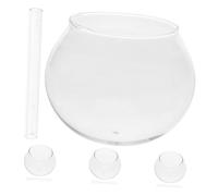 ZUNOXAZ 4 Sets Japanese Wind Chimes DIY Craft Kit Glass Dome and Chime Tubes for Garden Patio Hanging Decoration Transparent Japanese Hanging Bell for Outdoor Ornaments and Creative
