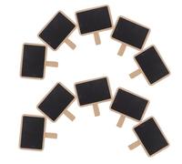 ZUNOXAZ 40pcs Mini Chalkboard Signs with Clips, Small Rectangle Wooden Blackboard Labels for Message Notes, Wedding Party Decorations, Office Memo Boards 2.95x2.75in