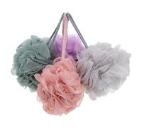 ZUNOXAZ 4pcs Bath Scrubber Gentle Exfoliating Mesh Loofah for Body Shower Accessories Soft Material for Smooth Skin Convenient Hanging Design Suitable for Men and Women