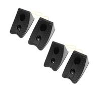 ZUNOXAZ 4pcs Black Car Wheel Chocks Tire Stopper Blocks Non-slip Rubber Wheel Stops for Parking Safety and Trailer Support